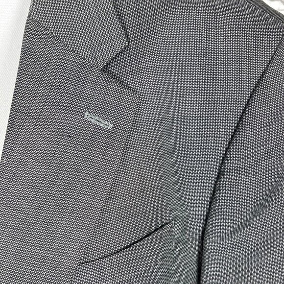 Oscar de la Renta Wool Blazer Gray Sz 44R EUC - Picture 2 of 8